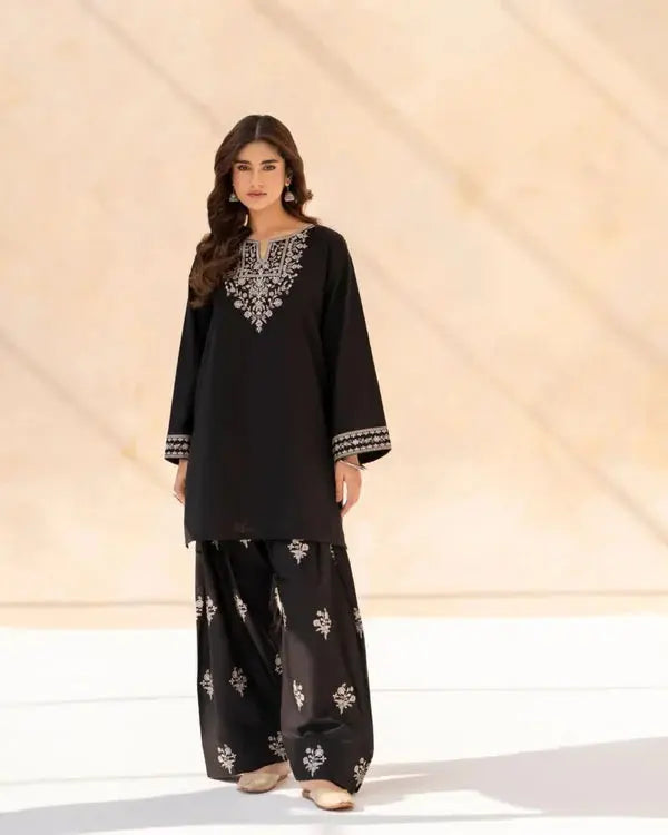 Black Sajal 2 piece