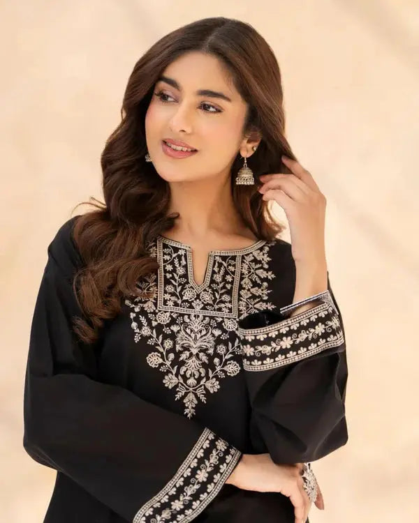 Black Sajal 2 piece