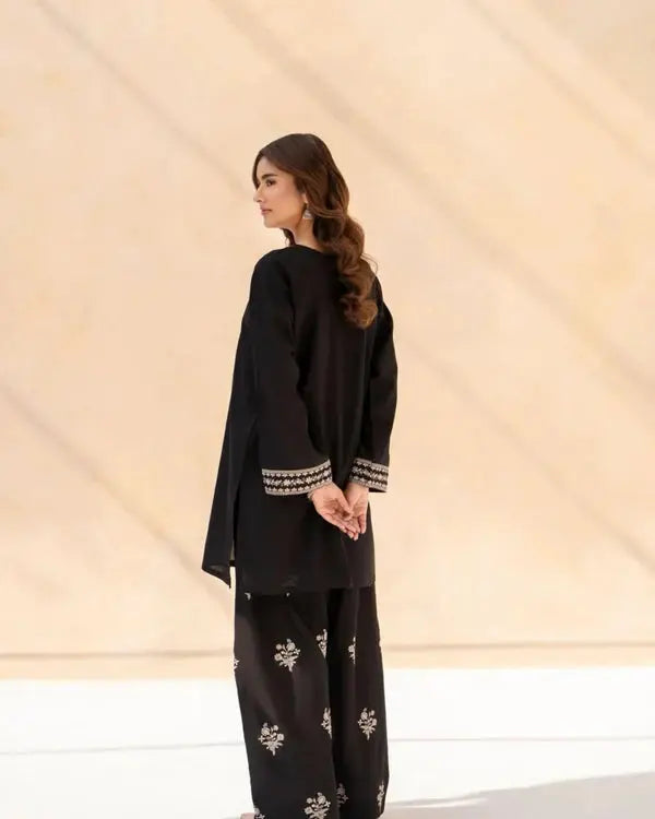 Black Sajal 2 piece